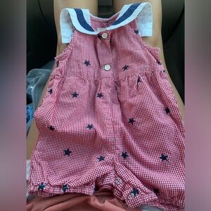 Girls Toffee Apple Red White And Blue Patriotic Stars 9 Month